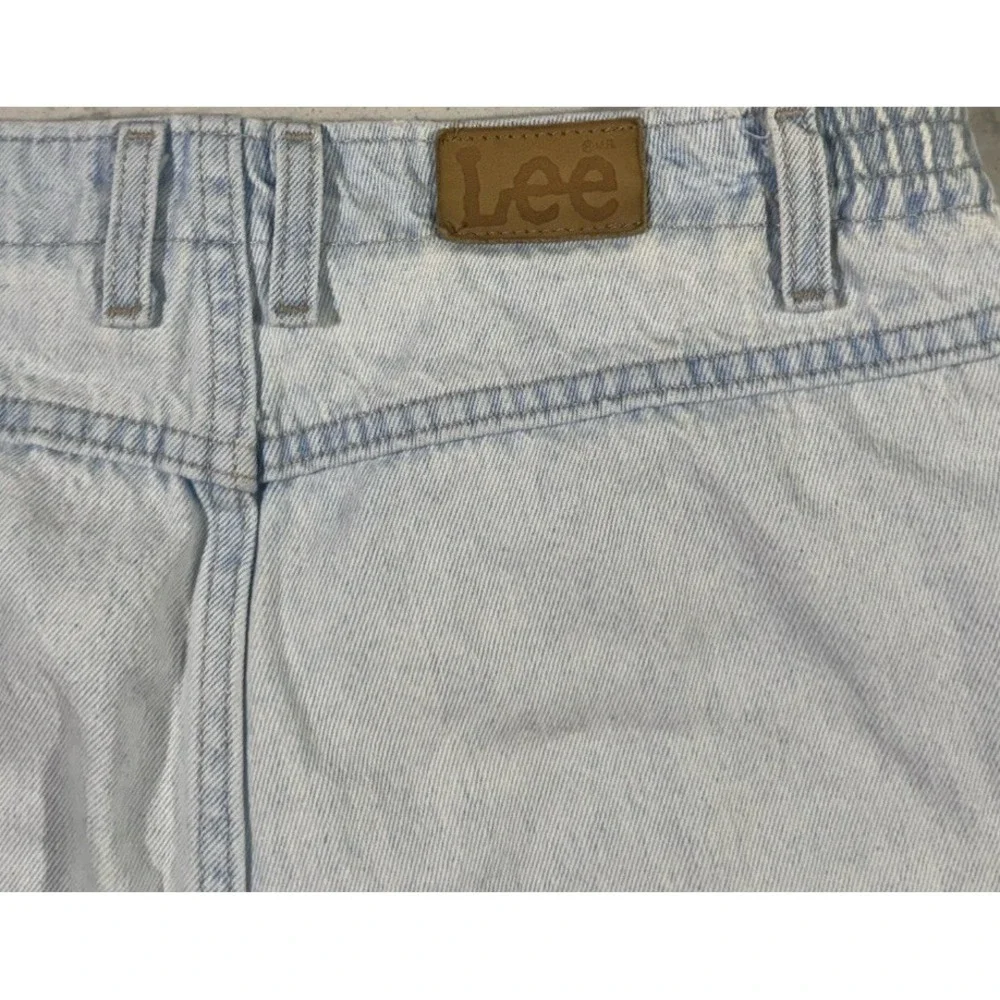Lee Vintage 90s Mom Jeans Womens 12 Petite Light Wash Tapered Made In USA 27x27
